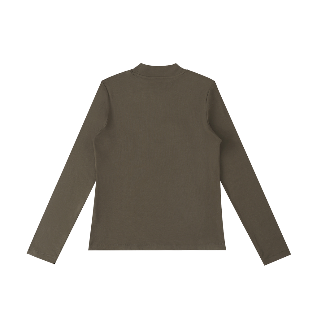 Women’s Essential Mock Neck Long Sleeve T-Shirt